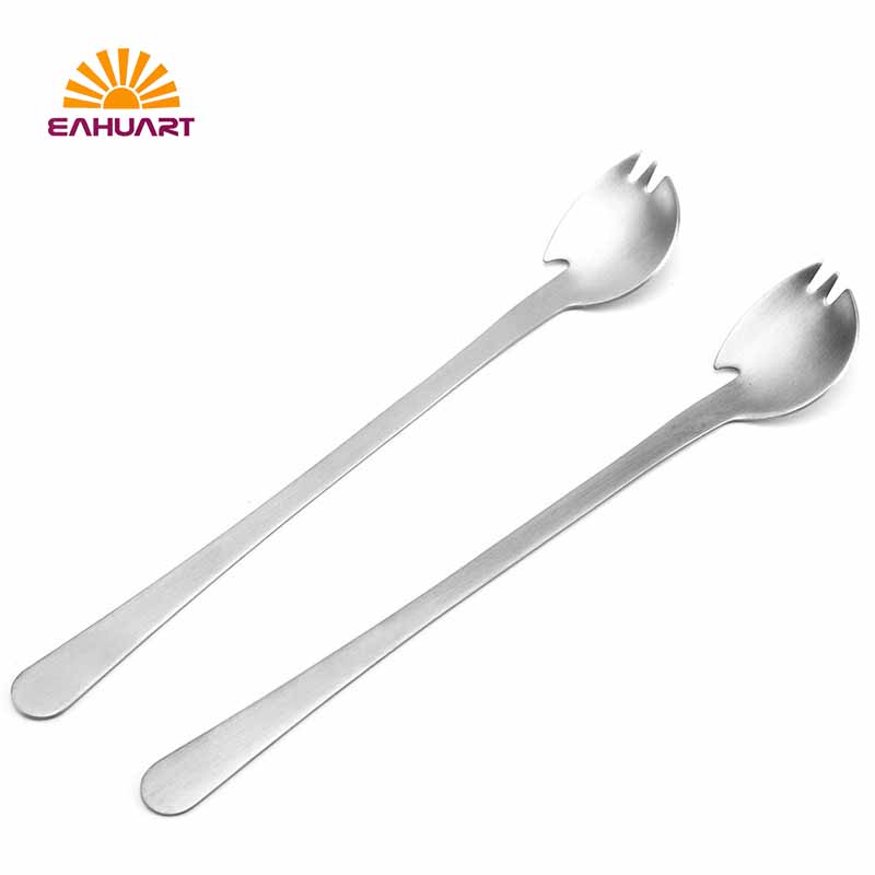 Wholesale Reusable 2-in-1 Spoon Fork for Camping & Travel