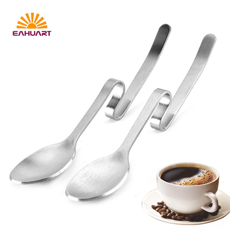 Professional Stainless Steel Coffee Stirring Spoon with Hook
