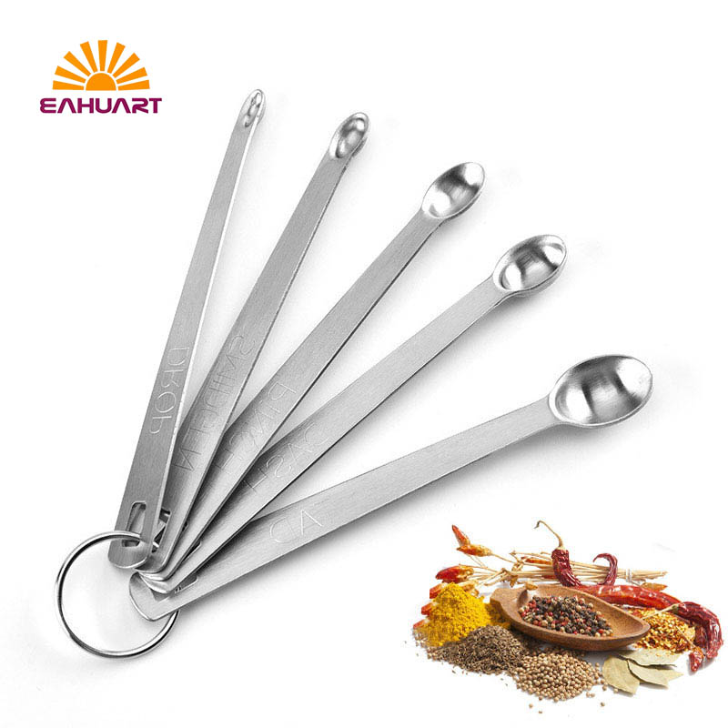 Low MOQ Mini 5-Piece Measuring Spoon Set for Precise Cooking 