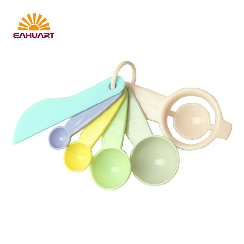 Colorful Plastic Measuring Spoons – Set of 5 for Cooking