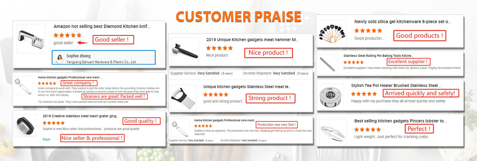 CUSTOMER PRAISE