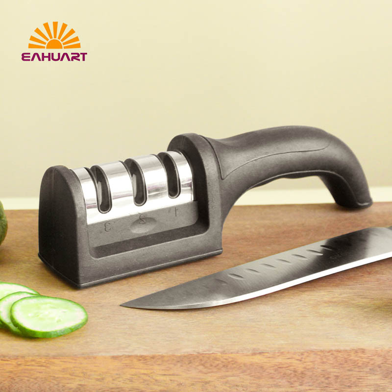 Sleek Black Knife Sharpener – Sharp Results, Modern Look
