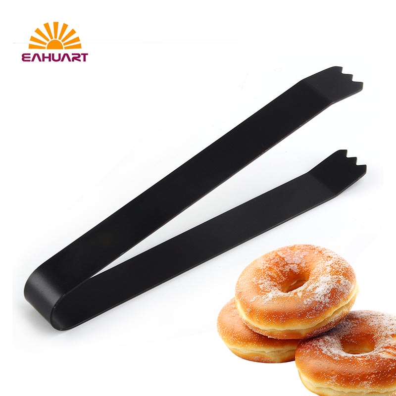 Black Stainless Steel Food Tongs – Sleek, Strong & Versatile