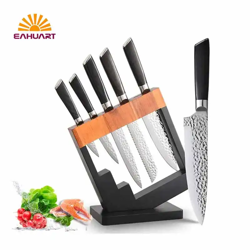 Complete Chef Knife Set with Knife Block for Kitchen Prep