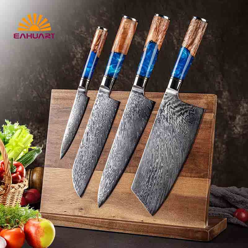 Luxury Kitchen Knife Set with Wooden Block for Home Cooking