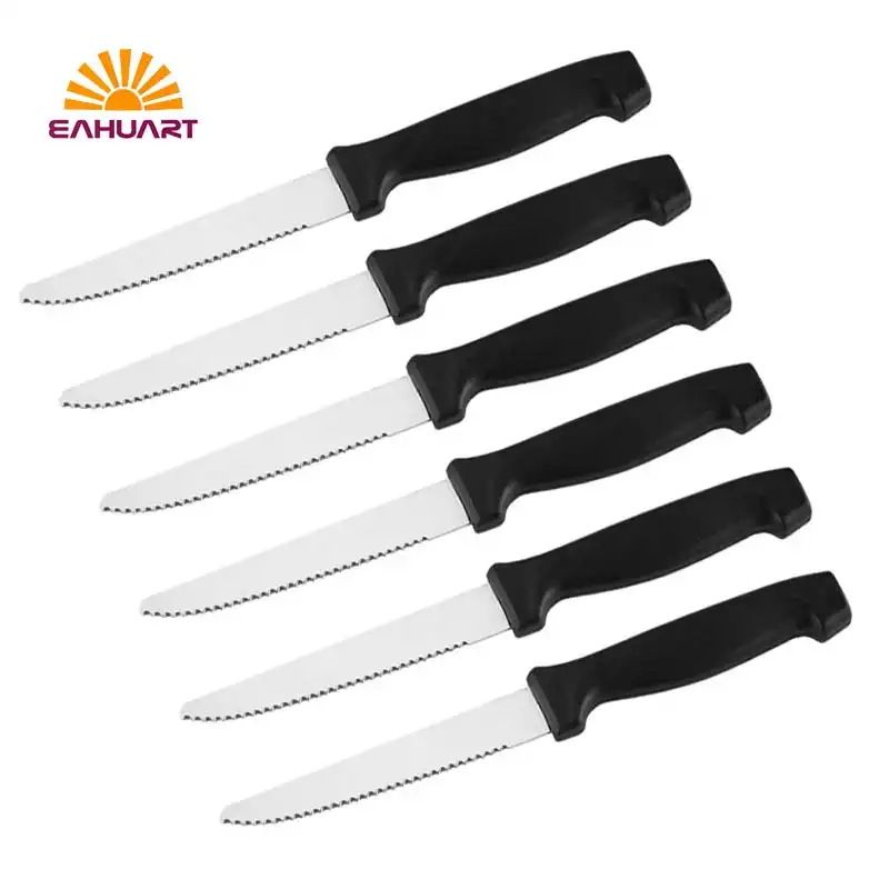 Premium Steak Knives Set With Ultra-Sharp Metal Blades