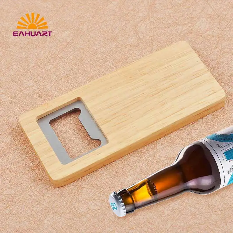 Manufacturer Square Wood-Handle Bottle Opener -Bar Essential