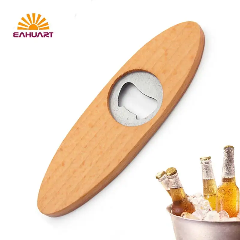 High Quality Oval Word-Shape Bottle Opener with Wood Handle